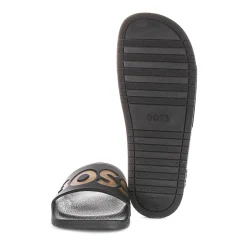 Sort Gull Slide Sandaler Menn
