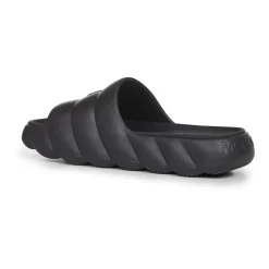 Sort Quiltet Slip-On Sandaler