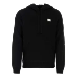 Sort ullblandet sweatshirt