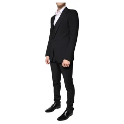 Sort ull Slim Fit 3-delt dress