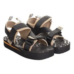 Sporty Plattformsandaler med borrelåsremmer
