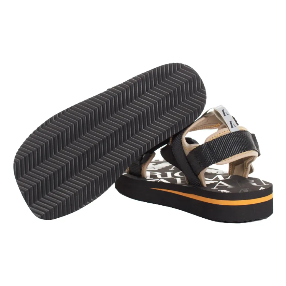 Sporty Plattformsandaler med borrelåsremmer