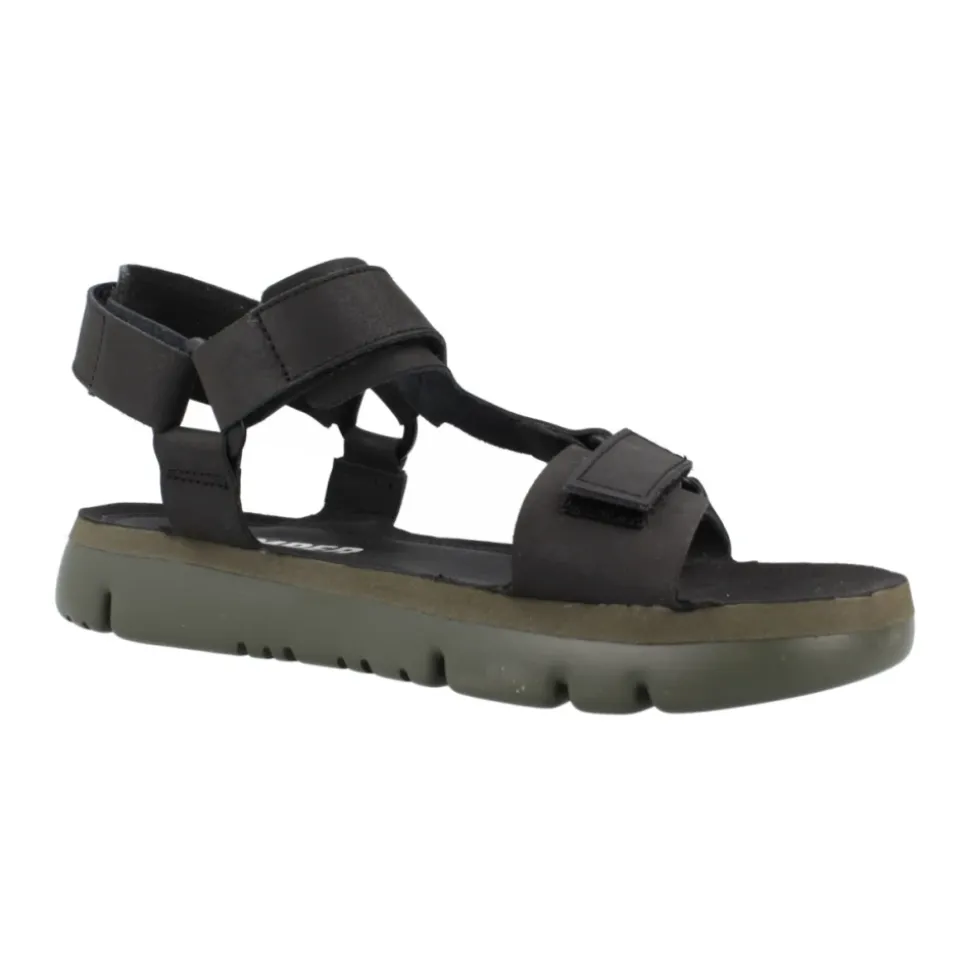 Stilige flate sandaler i svart