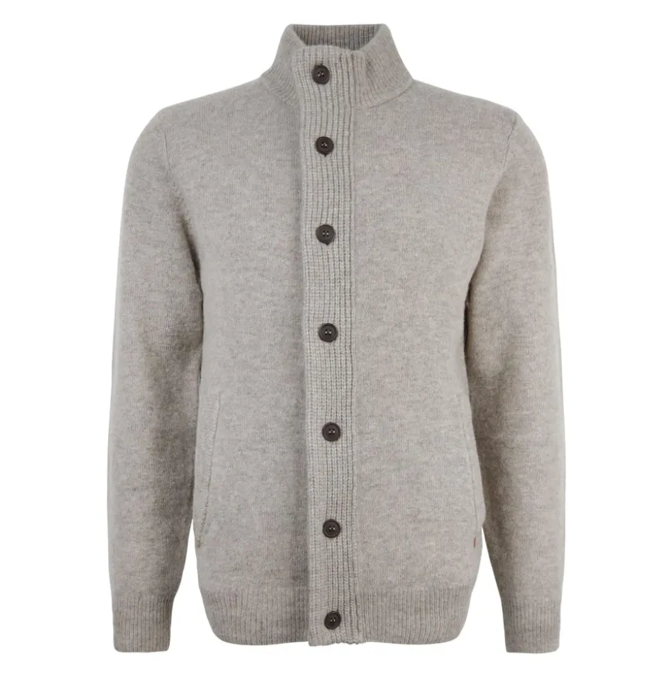 Strikket genser med cardigan-funksjon