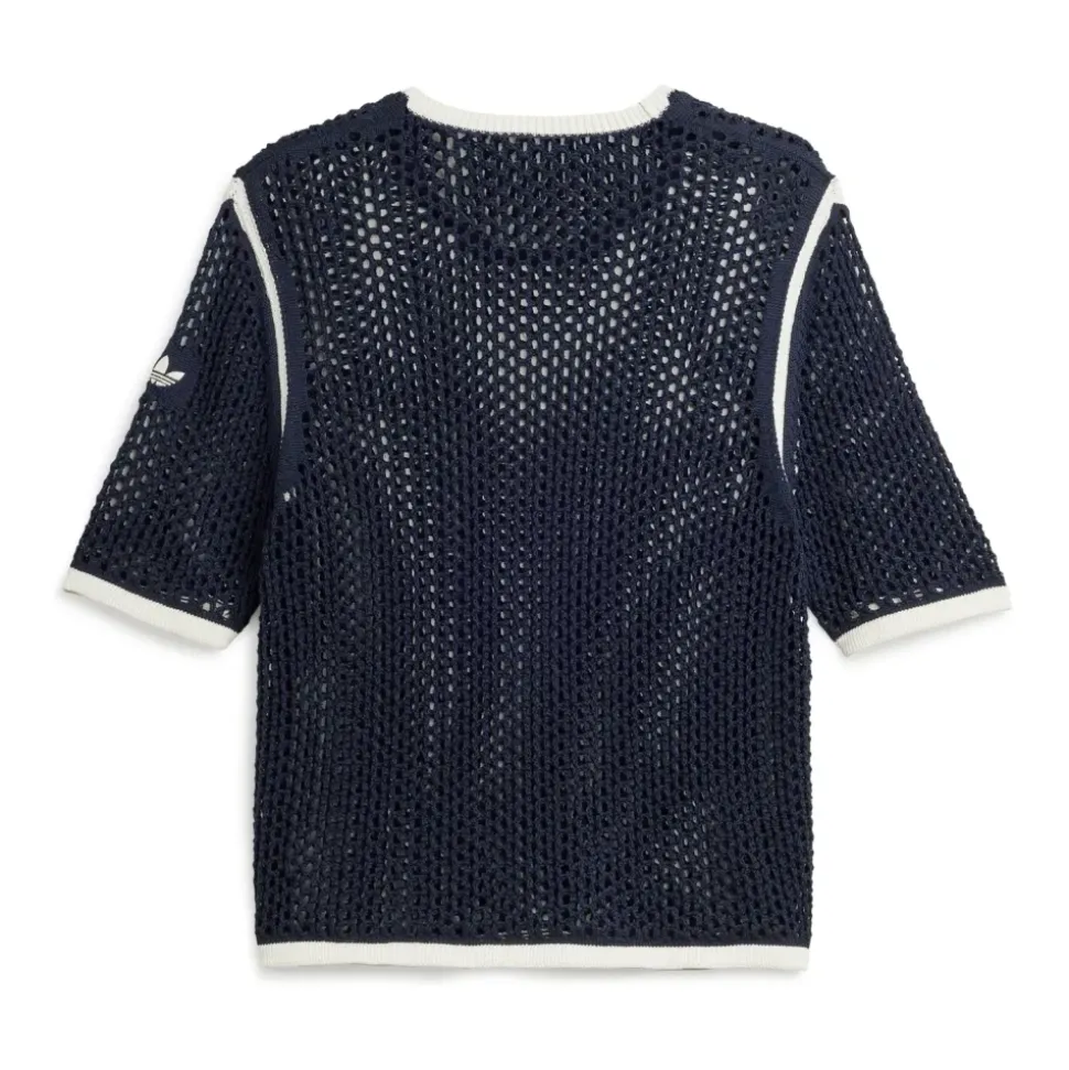 Strikket T-skjorte med mesh-design