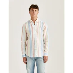 Striper Morris Happy Linen Stripe Shirt Skjorte