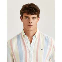 Striper Morris Happy Linen Stripe Shirt Skjorte