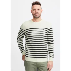 Stripete Crew Neck Genser Kyle Mønster