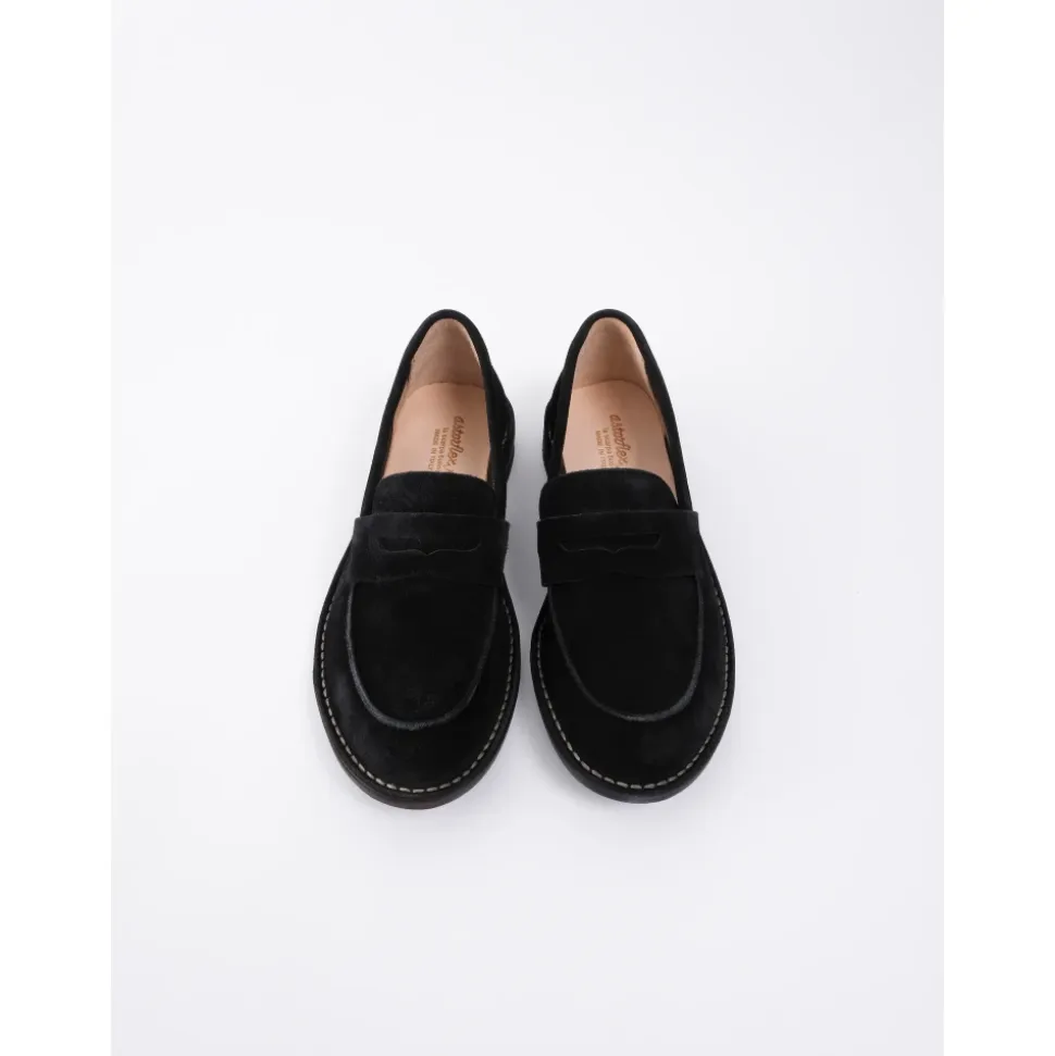 Svart Buffalo Skinn Loafer