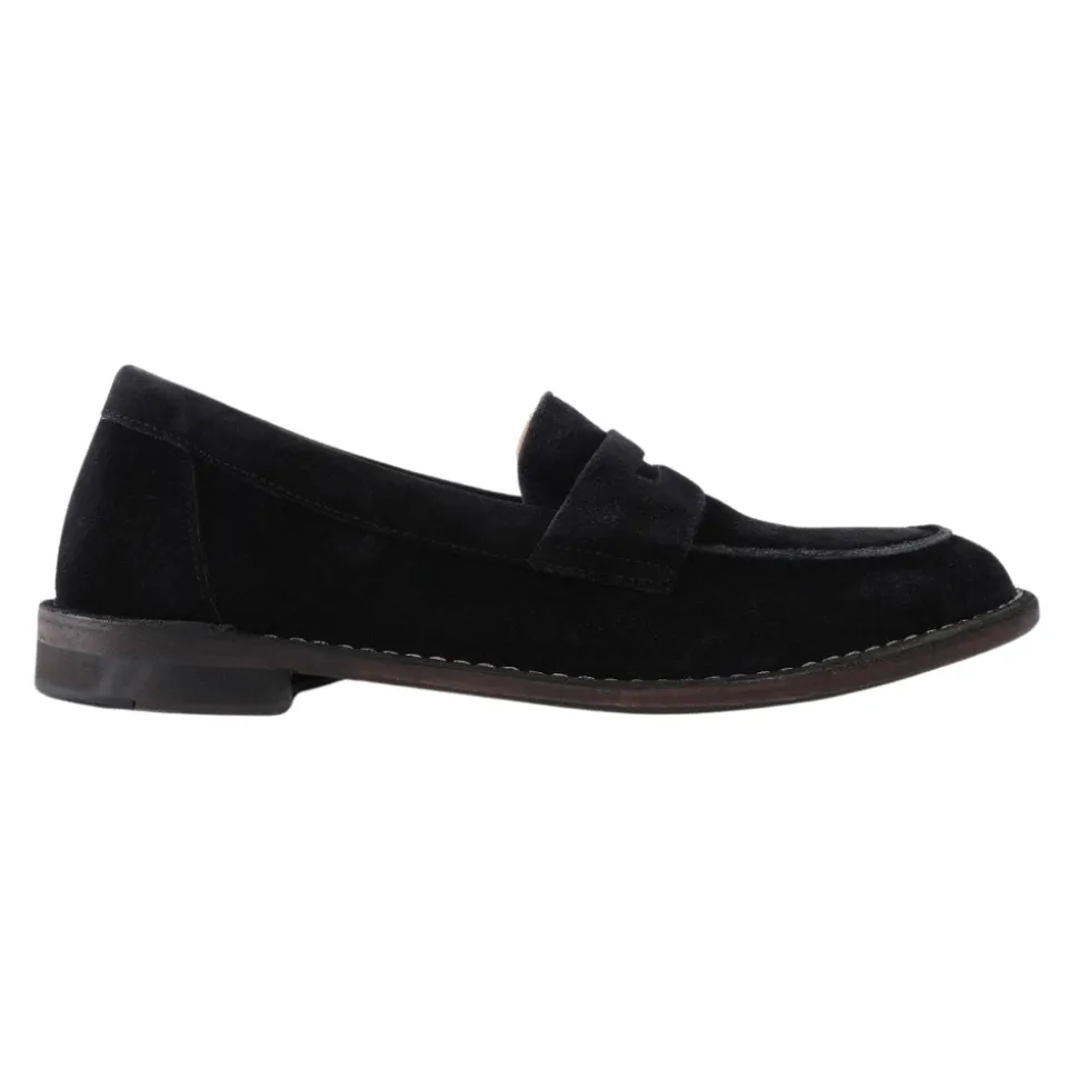 Svart Buffalo Skinn Loafer