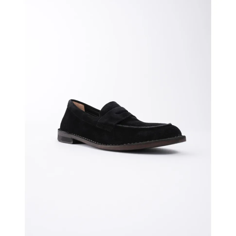 Svart Buffalo Skinn Loafer