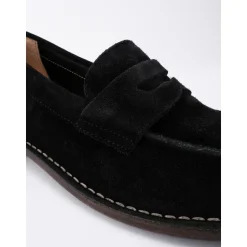 Svart Buffalo Skinn Loafer
