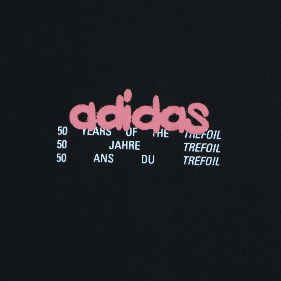 Svart Crew Neck Tee med Logo Print