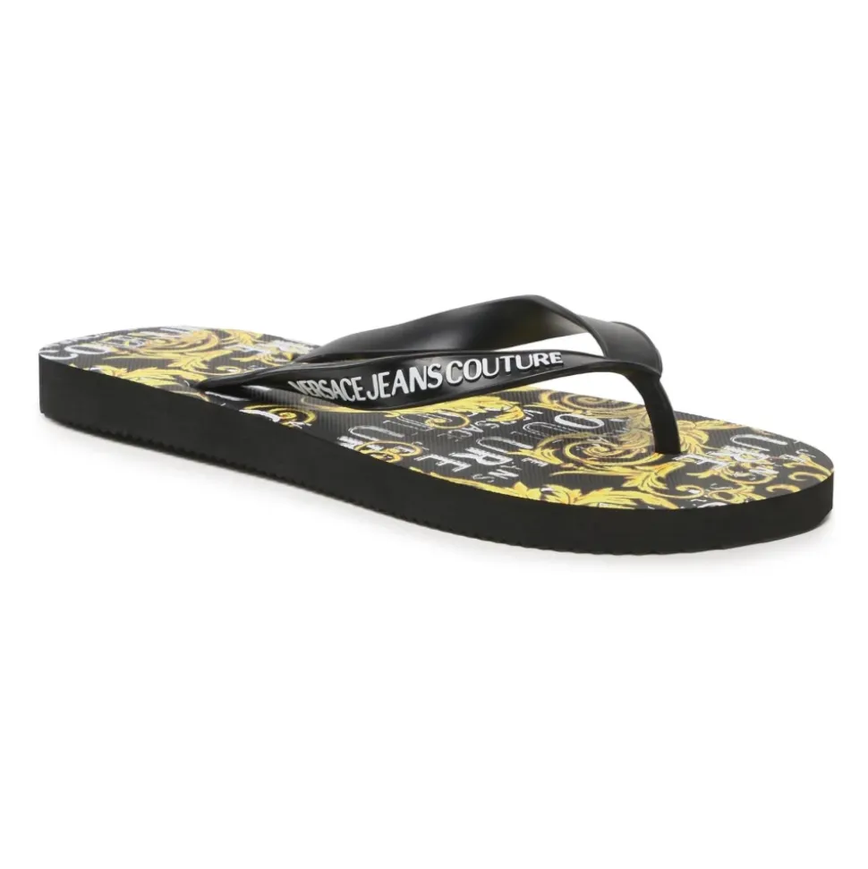 Svarte Flip Flops Stilig Modell