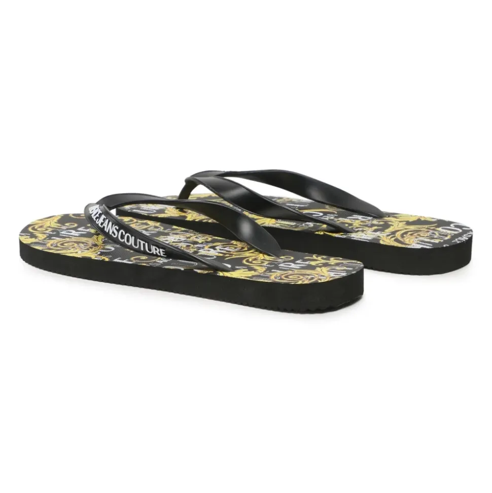 Svarte Flip Flops Stilig Modell