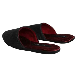 Svarte Imitert Pels Slip On Sko