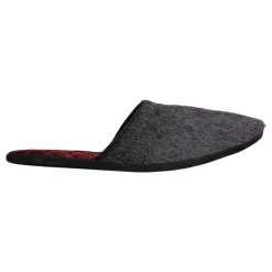 Svarte Imitert Pels Slip On Sko
