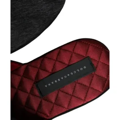 Svarte Imitert Pels Slip On Sko