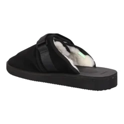Svarte Sandaler med Shearling Fôr