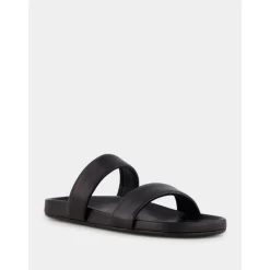 Svarte skinn sandaler