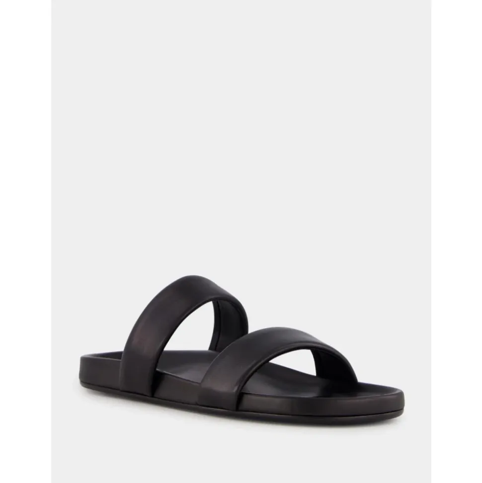 Svarte skinn sandaler