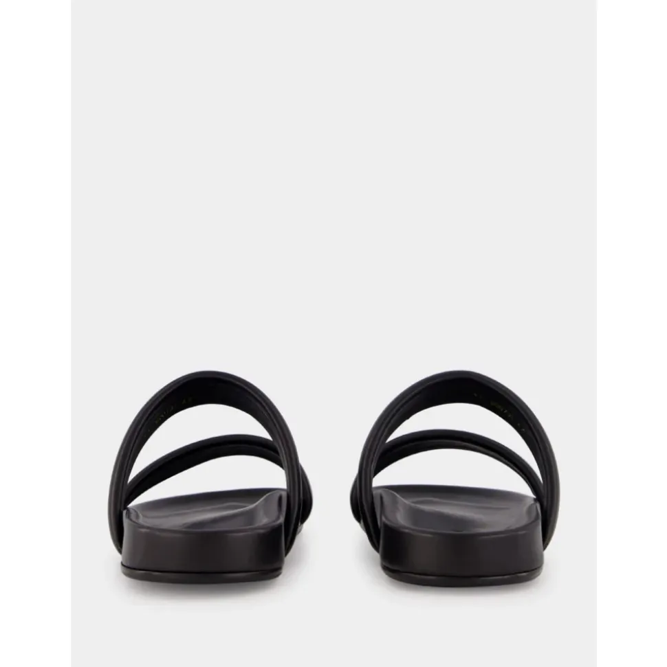 Svarte skinn sandaler
