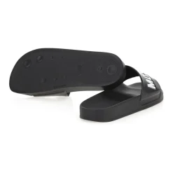 Svart Logo Gummi Pool Slides
