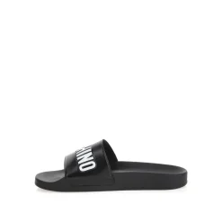 Svart Logo Gummi Pool Slides