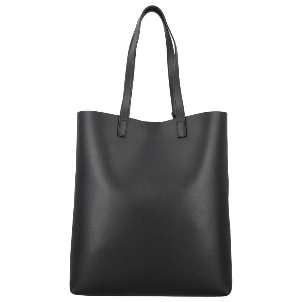 Svart Lærveske Bold Shopping Bag