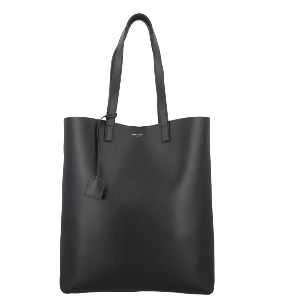 Svart Lærveske Bold Shopping Bag