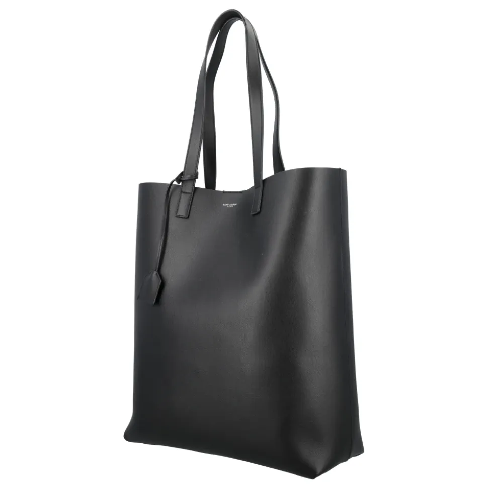 Svart Lærveske Bold Shopping Bag