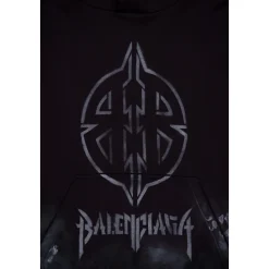 Svart Metal BB Stencil Hoodie