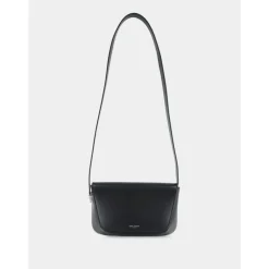 Svart skinn crossbody-veske