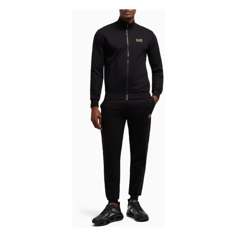Svart Sporty Treningsdress Sett
