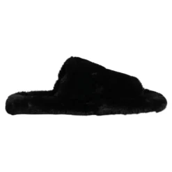 Svart Velvet Slides Tøfler Sko