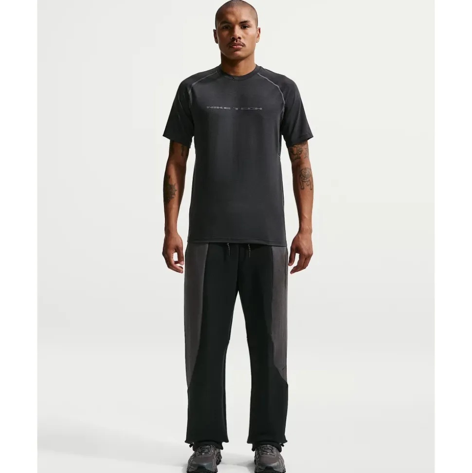 Tech Color-Block Open-Hem Fleece Pants