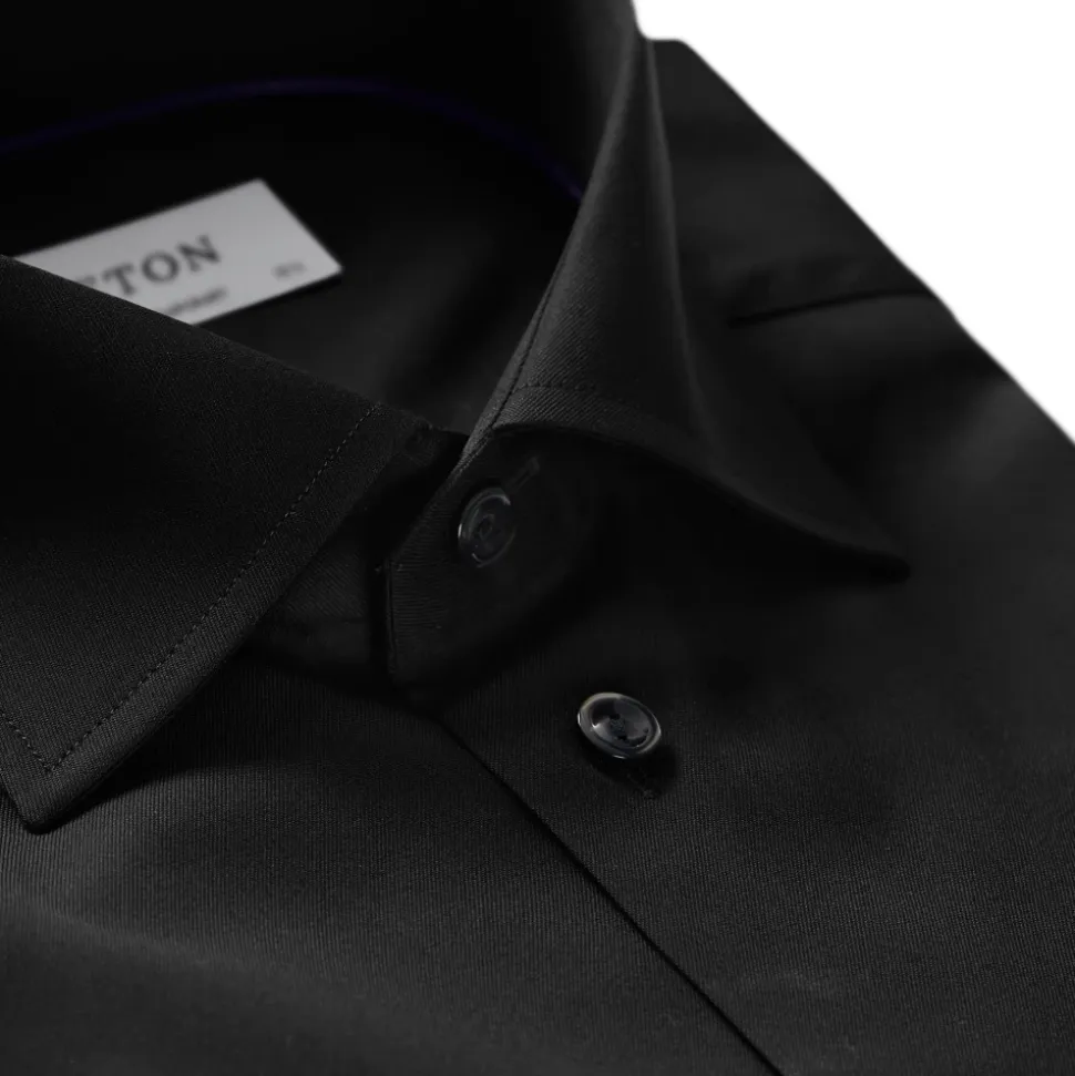 Tidløs Signatur Twill Skjorte Svart