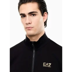 Tracksuit med glidelås og brystlogo
