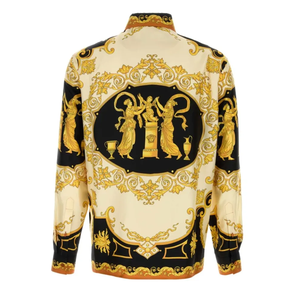 Trykket Silk Twill Regular Skjorte