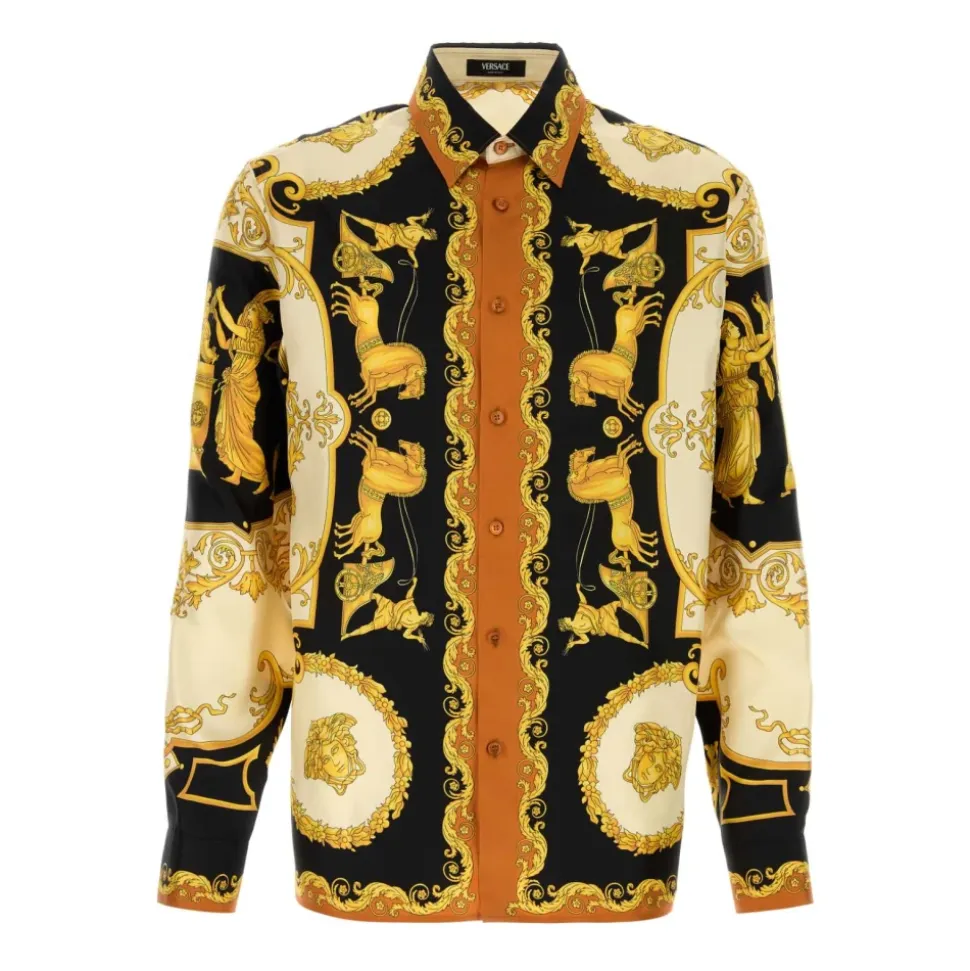 Trykket Silk Twill Regular Skjorte