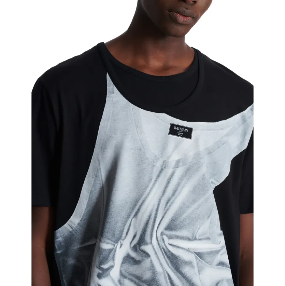 T-skjorte med tanktopp-trykk