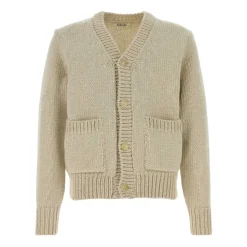 Ull Cashmere Filtet Strikket Cardigan