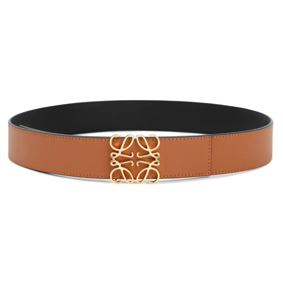 Vendbar Anagram Belte i Tan Black Gold