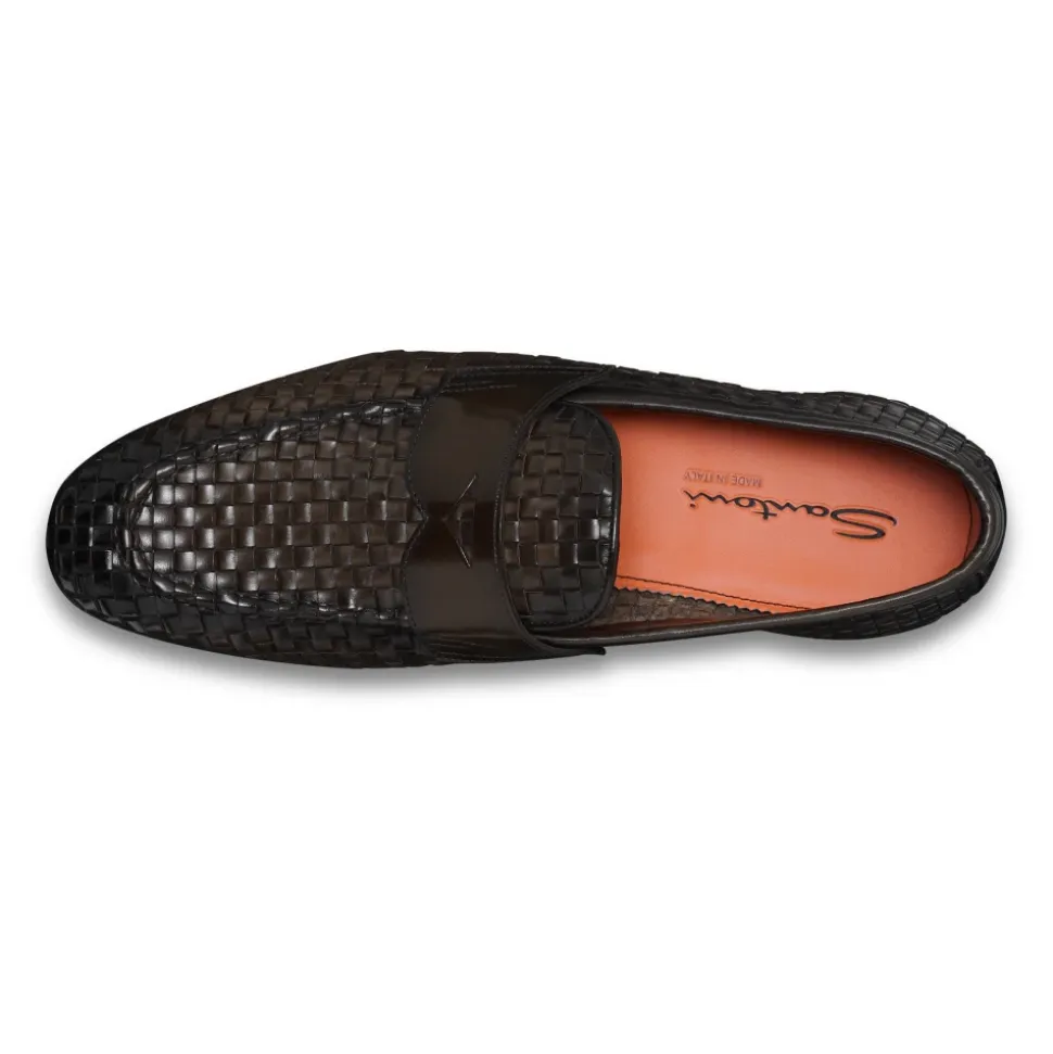 Vevd skinnloafer