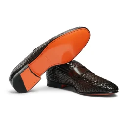 Vevd skinnloafer