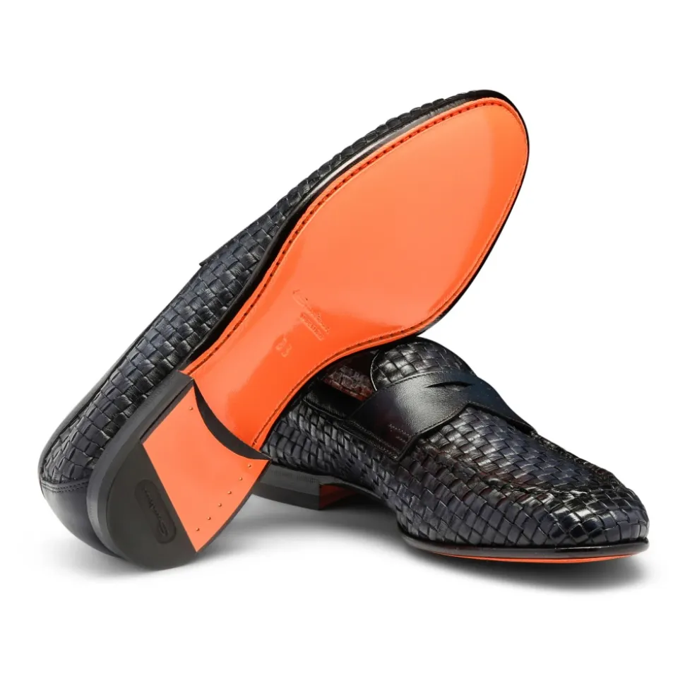 Vevet Lærlos Penny Loafer