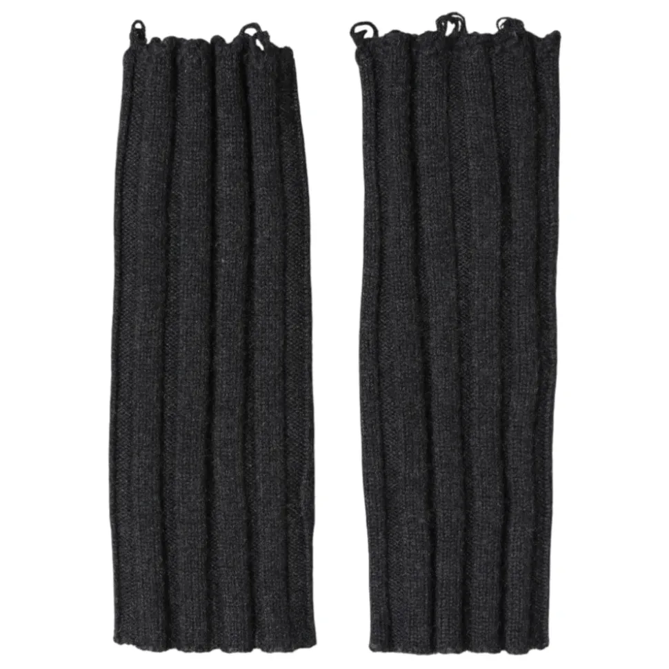 Virgin Wool Knitted Fingerless Gloves