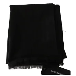 Virgin Wool Striped Pattern Wrap Scarf