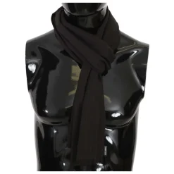 Virgin Wool Striped Pattern Wrap Scarf