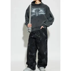 Washed Crayon Loop Oversized Hettegenser